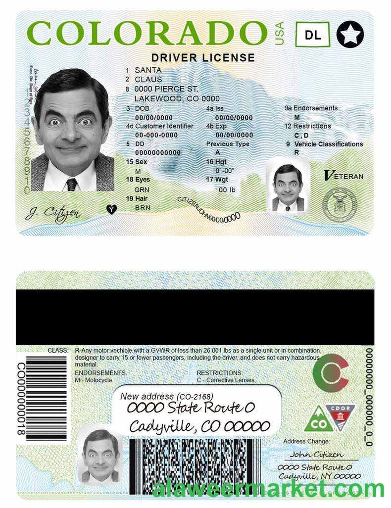 USA Colorado driving license